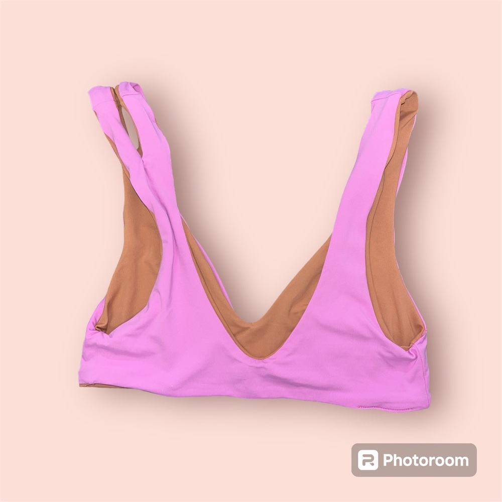 NWT L*Space One Wave Reversible Bikini Top Size S Rosebud/Putty *Top Only* - Picture 8 of 9